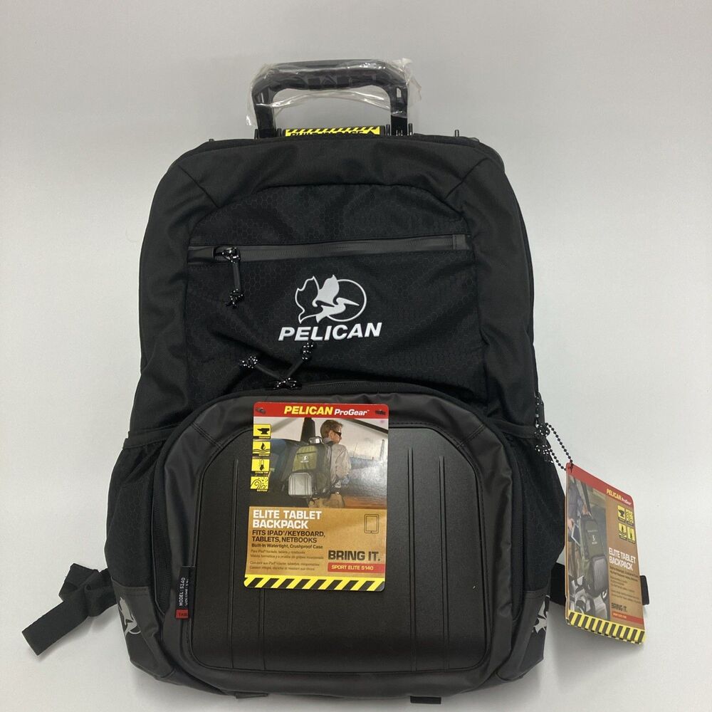 Pelican ProGear Elite S140 Tablet Backpack Waterproof Crushproof NWT Black